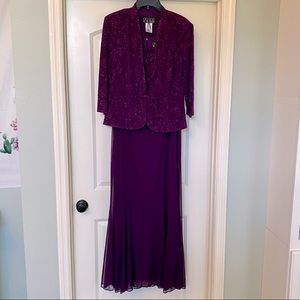 ALEX EVENINGS - Stunning Deep Purple Two Piece Formal Dress -Worn twice! 💜
